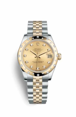 Rolex Datejust 31 Rolesor Yellow Domed Diamond / Jubilee / Champagne Diamond 178343-0052 — фото часов Rolex Datejust 31 Rolesor Yellow Domed Diamond / Jubilee / Champagne Diamond 178343-0052 — фото часов