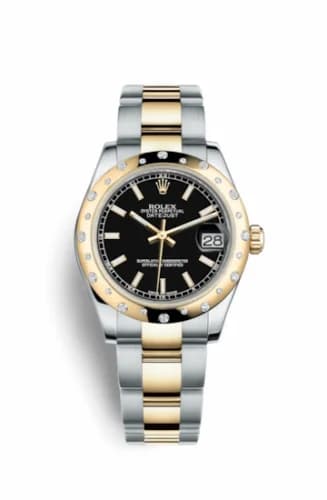 Rolex Datejust 31 Rolesor Yellow Domed Diamond / Oyster / Black 178343-0059 — фото часов Rolex Datejust 31 Rolesor Yellow Domed Diamond / Oyster / Black 178343-0059 — фото часов
