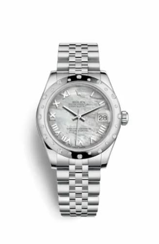 Rolex Datejust 31 Stainless Steel Domed Diamond / Jubilee / MOP - Roman 178344-0007 — фото часов Rolex Datejust 31 Stainless Steel Domed Diamond / Jubilee / MOP - Roman 178344-0007 — фото часов