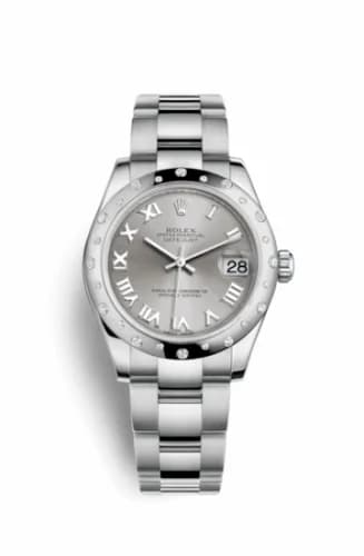 Rolex Datejust 31 Stainless Steel Domed Diamond / Oyster / Rhodium - Roman 178344-0011 — фото часов Rolex Datejust 31 Stainless Steel Domed Diamond / Oyster / Rhodium - Roman 178344-0011 — фото часов