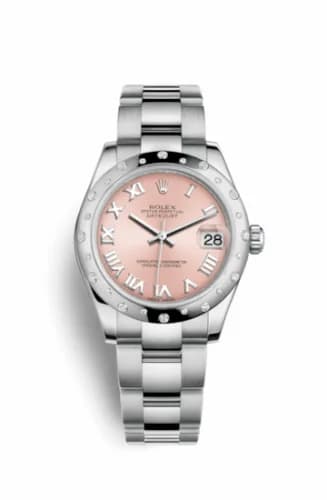 Rolex Datejust 31 Stainless Steel Domed Diamond / Oyster / Pink Roman 178344-0012 — фото часов Rolex Datejust 31 Stainless Steel Domed Diamond / Oyster / Pink Roman 178344-0012 — фото часов