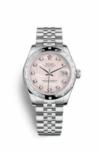 Rolex Datejust 31 Stainless Steel Domed Diamond / Jubilee / Pink MOP 178344-0018 — фото часов Rolex Datejust 31 Stainless Steel Domed Diamond / Jubilee / Pink MOP 178344-0018 — фото часов