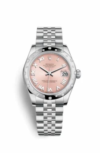 Rolex Datejust 31 Stainless Steel Domed Diamond / Jubilee / Pink - Roman 178344-0019 — фото часов Rolex Datejust 31 Stainless Steel Domed Diamond / Jubilee / Pink - Roman 178344-0019 — фото часов