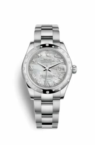 Rolex Datejust 31 Stainless Steel Domed Diamond / Oyster / MOP - Roman 178344-0024 — фото часов Rolex Datejust 31 Stainless Steel Domed Diamond / Oyster / MOP - Roman 178344-0024 — фото часов