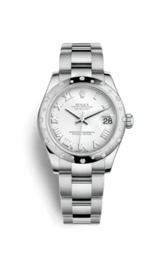 Rolex Datejust 31 Stainless Steel Domed Diamond / Oyster / White - Roman 178344-0028 — фото часов Rolex Datejust 31 Stainless Steel Domed Diamond / Oyster / White - Roman 178344-0028 — фото часов