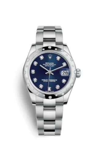 Rolex Datejust 31 Stainless Steel Domed Diamond / Oyster / Blue - Diamond 178344-0029 — фото часов Rolex Datejust 31 Stainless Steel Domed Diamond / Oyster / Blue - Diamond 178344-0029 — фото часов
