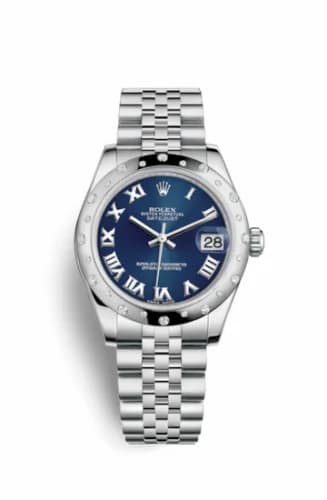 Rolex Datejust 31 Stainless Steel Domed Diamond / Jubilee / Blue - Roman 178344-0035 — фото часов Rolex Datejust 31 Stainless Steel Domed Diamond / Jubilee / Blue - Roman 178344-0035 — фото часов
