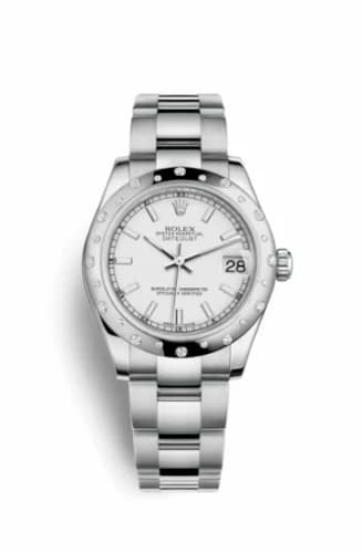 Rolex Datejust 31 Stainless Steel Domed Diamond / Oyster / White 178344-0051 — фото часов Rolex Datejust 31 Stainless Steel Domed Diamond / Oyster / White 178344-0051 — фото часов
