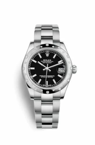 Rolex Datejust 31 Stainless Steel Domed Diamond / Oyster / Black 178344-0057 — фото часов Rolex Datejust 31 Stainless Steel Domed Diamond / Oyster / Black 178344-0057 — фото часов
