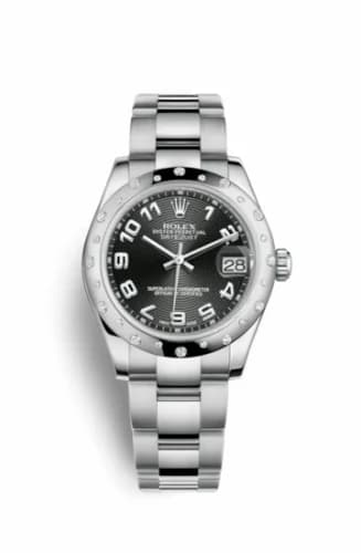 Rolex Datejust 31 Stainless Steel Domed Diamond / Oyster / Black - Arabic 178344-0058 — фото часов Rolex Datejust 31 Stainless Steel Domed Diamond / Oyster / Black - Arabic 178344-0058 — фото часов