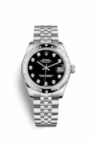 Rolex Datejust 31 Stainless Steel Domed Diamond / Jubilee / Black - Diamond 178344-0062 — фото часов Rolex Datejust 31 Stainless Steel Domed Diamond / Jubilee / Black - Diamond 178344-0062 — фото часов