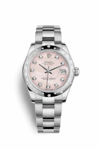 Rolex Datejust 31 Stainless Steel Domed Diamond / Oyster / Pink MOP 178344-0070 — фото часов Rolex Datejust 31 Stainless Steel Domed Diamond / Oyster / Pink MOP 178344-0070 — фото часов