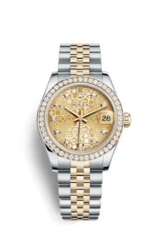 Rolex Datejust 31 Rolesor Yellow Diamond / Jubilee / Champagne Computer 178383-0002 — фото часов Rolex Datejust 31 Rolesor Yellow Diamond / Jubilee / Champagne Computer 178383-0002 — фото часов