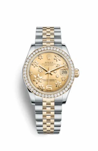Rolex Datejust 31 Rolesor Yellow Diamond / Jubilee / Champagne Floral 178383-0006 — фото часов Rolex Datejust 31 Rolesor Yellow Diamond / Jubilee / Champagne Floral 178383-0006 — фото часов