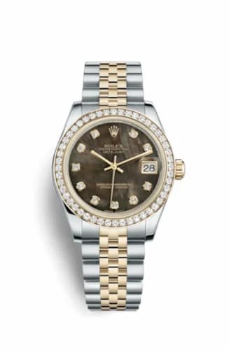 Rolex Datejust 31 Rolesor Yellow Diamond / Jubilee / Black MOP 178383-0009 — фото часов Rolex Datejust 31 Rolesor Yellow Diamond / Jubilee / Black MOP 178383-0009 — фото часов