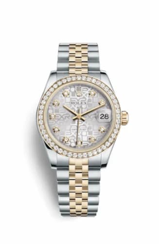 Rolex Datejust 31 Rolesor Yellow Diamond / Jubilee / Silver Computer 178383-0010 — фото часов Rolex Datejust 31 Rolesor Yellow Diamond / Jubilee / Silver Computer 178383-0010 — фото часов