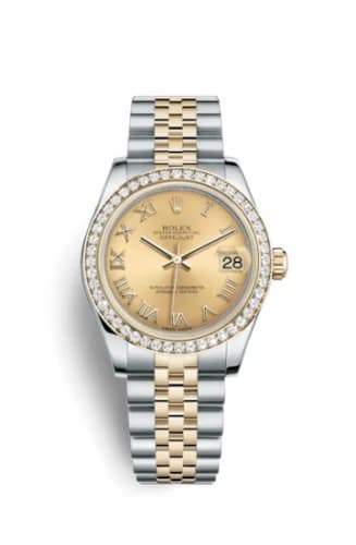 Rolex Datejust 31 Rolesor Yellow Diamond / Jubilee / Champagne Roman 178383-0011 — фото часов Rolex Datejust 31 Rolesor Yellow Diamond / Jubilee / Champagne Roman 178383-0011 — фото часов