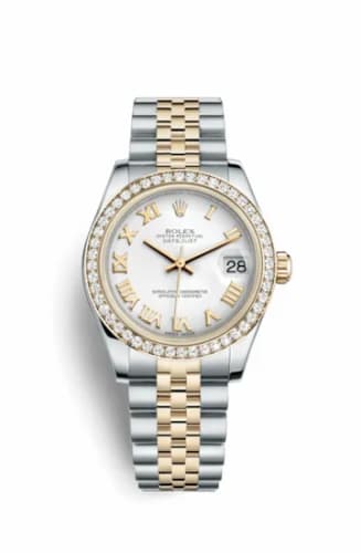 Rolex Datejust 31 Rolesor Yellow Diamond / Jubilee / White Roman 178383-0012 — фото часов Rolex Datejust 31 Rolesor Yellow Diamond / Jubilee / White Roman 178383-0012 — фото часов
