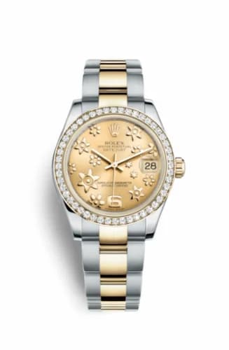 Rolex Datejust 31 Rolesor Yellow Diamond / Oyster / Champagne Floral 178383-0018 — фото часов Rolex Datejust 31 Rolesor Yellow Diamond / Oyster / Champagne Floral 178383-0018 — фото часов