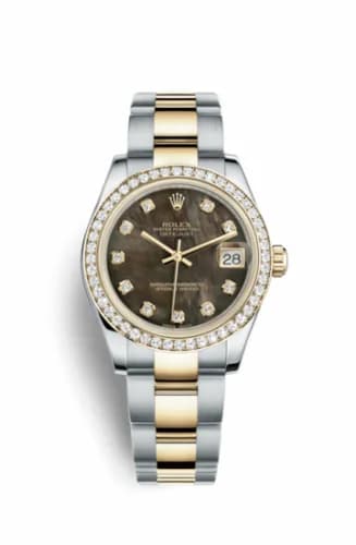 Rolex Datejust 31 Rolesor Yellow Diamond / Oyster / Black MOP 178383-0021 — фото часов Rolex Datejust 31 Rolesor Yellow Diamond / Oyster / Black MOP 178383-0021 — фото часов