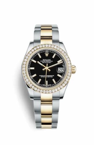 Rolex Datejust 31 Rolesor Yellow Diamond / Oyster / Black 178383-0051 — фото часов Rolex Datejust 31 Rolesor Yellow Diamond / Oyster / Black 178383-0051 — фото часов