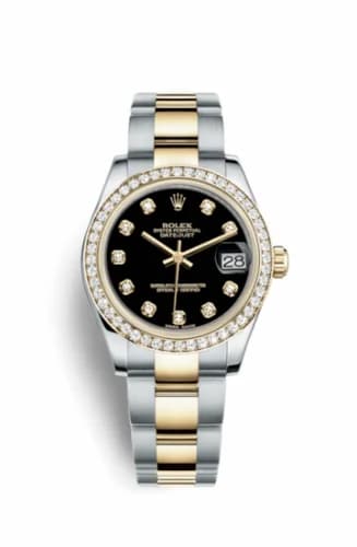 Rolex Datejust 31 Rolesor Yellow Diamond / Oyster / Black Diamond 178383-0054 — фото часов Rolex Datejust 31 Rolesor Yellow Diamond / Oyster / Black Diamond 178383-0054 — фото часов