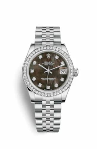 Rolex Datejust 31 Stainless Steel Diamond / Jubilee / Black MOP 178384-0005 — фото часов Rolex Datejust 31 Stainless Steel Diamond / Jubilee / Black MOP 178384-0005 — фото часов