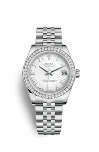 Rolex Datejust 31 Stainless Steel Diamond / Jubilee / White - Roman 178384-0006 — фото часов Rolex Datejust 31 Stainless Steel Diamond / Jubilee / White - Roman 178384-0006 — фото часов