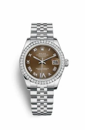 Rolex Datejust 31 Stainless Steel Diamond / Jubilee / Bronze - Roman 178384-0011 — фото часов Rolex Datejust 31 Stainless Steel Diamond / Jubilee / Bronze - Roman 178384-0011 — фото часов