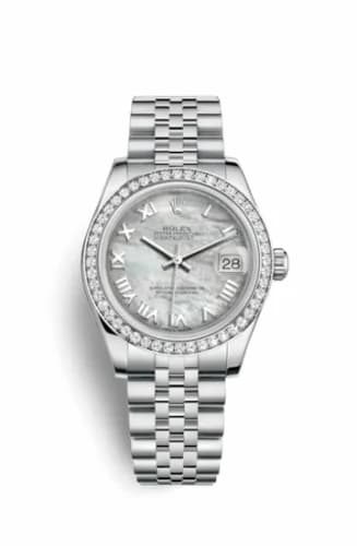 Rolex Datejust 31 Stainless Steel Diamond / Jubilee / MOP - Roman 178384-0012 — фото часов Rolex Datejust 31 Stainless Steel Diamond / Jubilee / MOP - Roman 178384-0012 — фото часов