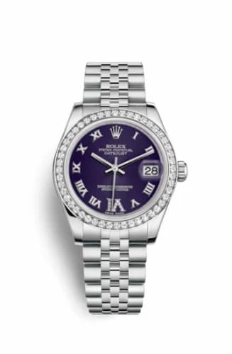 Rolex Datejust 31 Stainless Steel Diamond / Jubilee / Purple - Roman 178384-0013 — фото часов Rolex Datejust 31 Stainless Steel Diamond / Jubilee / Purple - Roman 178384-0013 — фото часов