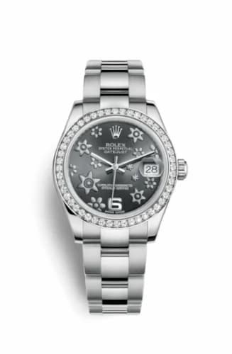Rolex Datejust 31 Stainless Steel Diamond / Oyster / Dark Rhodium Floral 178384-0025 — фото часов Rolex Datejust 31 Stainless Steel Diamond / Oyster / Dark Rhodium Floral 178384-0025 — фото часов