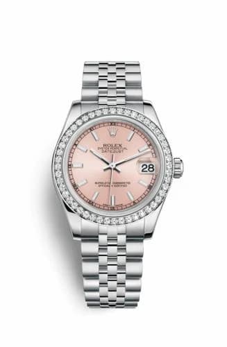 Rolex Datejust 31 Stainless Steel Diamond / Jubilee / Pink 178384-0032 — фото часов Rolex Datejust 31 Stainless Steel Diamond / Jubilee / Pink 178384-0032 — фото часов