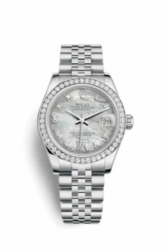 Rolex Datejust 31 Stainless Steel Diamond / Jubilee / MOP - Roman 178384-0040 — фото часов Rolex Datejust 31 Stainless Steel Diamond / Jubilee / MOP - Roman 178384-0040 — фото часов