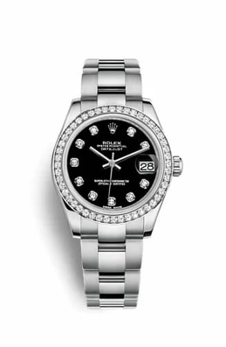 Rolex Datejust 31 Stainless Steel Diamond / Oyster / Black - Diamond 178384-0042 — фото часов Rolex Datejust 31 Stainless Steel Diamond / Oyster / Black - Diamond 178384-0042 — фото часов