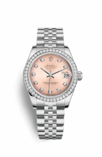 Rolex Datejust 31 Stainless Steel Diamond / Jubilee / Pink - Diamond 178384-0045 — фото часов Rolex Datejust 31 Stainless Steel Diamond / Jubilee / Pink - Diamond 178384-0045 — фото часов
