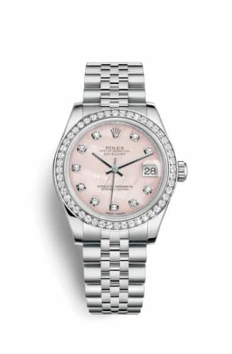 Rolex Datejust 31 Stainless Steel Diamond / Jubilee / Pink MOP 178384-0047 — фото часов Rolex Datejust 31 Stainless Steel Diamond / Jubilee / Pink MOP 178384-0047 — фото часов