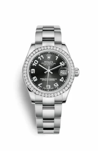 Rolex Datejust 31 Stainless Steel Diamond / Oyster / Black - Arabic 178384-0053 — фото часов Rolex Datejust 31 Stainless Steel Diamond / Oyster / Black - Arabic 178384-0053 — фото часов