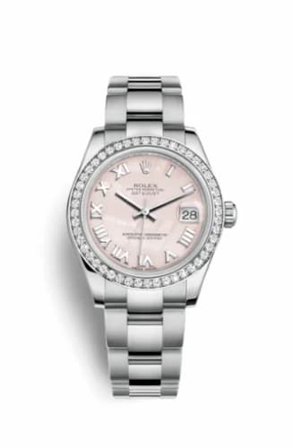 Rolex Datejust 31 Stainless Steel Diamond / Oyster / Pink MOP - Roman 178384-0068 — фото часов Rolex Datejust 31 Stainless Steel Diamond / Oyster / Pink MOP - Roman 178384-0068 — фото часов