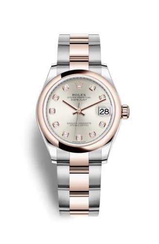 Rolex Datejust 31 Stainless Steel / Rose Gold / Domed / Silver - Diamond / Oyster 278241-0015 — фото часов Rolex Datejust 31 Stainless Steel / Rose Gold / Domed / Silver - Diamond / Oyster 278241-0015 — фото часов
