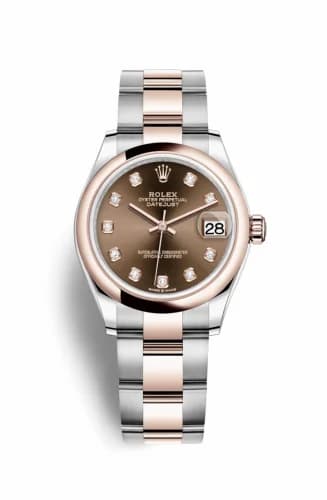 Rolex Datejust 31 Stainless Steel/ Rose Gold / Domed / Chocolate - Diamond / Oyster 278241-0027 — фото часов Rolex Datejust 31 Stainless Steel/ Rose Gold / Domed / Chocolate - Diamond / Oyster 278241-0027 — фото часов