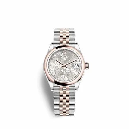 Rolex Datejust 31 Stainless Steel / Rose Gold / Domed / Silver - Floral / Jubilee 278241-0032 — фото часов Rolex Datejust 31 Stainless Steel / Rose Gold / Domed / Silver - Floral / Jubilee 278241-0032 — фото часов