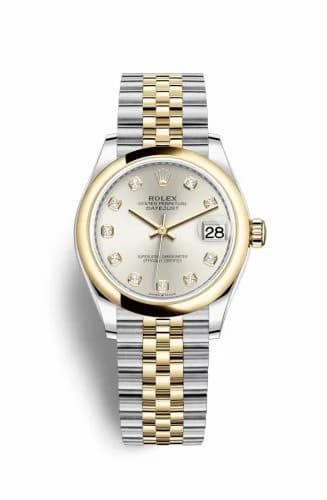 Rolex Datejust 31 Stainless Steel / Yellow Gold / Domed / Silver - Diamond / Jubilee 278243-0020 — фото часов Rolex Datejust 31 Stainless Steel / Yellow Gold / Domed / Silver - Diamond / Jubilee 278243-0020 — фото часов