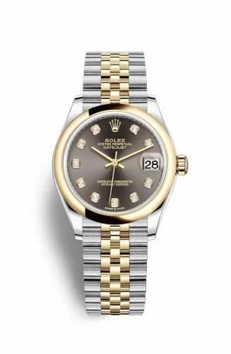 Rolex Datejust 31 Stainless Steel / Yellow Gold / Domed / Grey - Diamond / Jubilee 278243-0022 — фото часов Rolex Datejust 31 Stainless Steel / Yellow Gold / Domed / Grey - Diamond / Jubilee 278243-0022 — фото часов