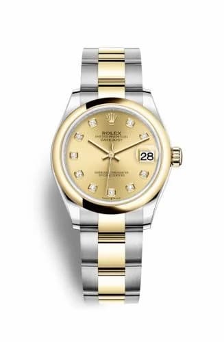 Rolex Datejust 31 Stainless Steel / Yellow Gold / Domed / Champagne - Diamond / Oyster 278243-0025 — фото часов Rolex Datejust 31 Stainless Steel / Yellow Gold / Domed / Champagne - Diamond / Oyster 278243-0025 — фото часов