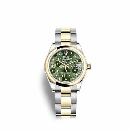 Rolex Datejust 31 Stainless Steel / Yellow Gold / Domed / Olive - Floral / Oyster 278243-0031 — фото часов Rolex Datejust 31 Stainless Steel / Yellow Gold / Domed / Olive - Floral / Oyster 278243-0031 — фото часов