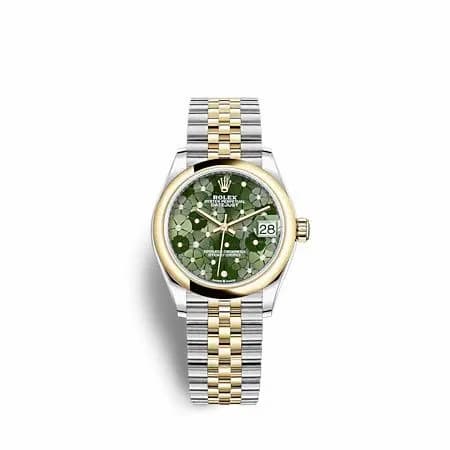 Rolex Datejust 31 Stainless Steel / Yellow Gold / Domed / Olive - Floral / Jubilee 278243-0032 — фото часов Rolex Datejust 31 Stainless Steel / Yellow Gold / Domed / Olive - Floral / Jubilee 278243-0032 — фото часов