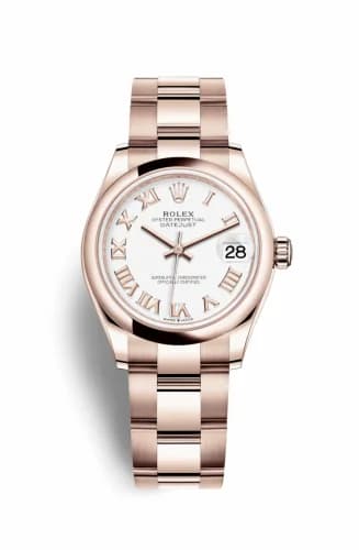 Rolex Datejust 31 Rose Gold / Domed / White - Roman / Oyster 278245-0017 — фото часов Rolex Datejust 31 Rose Gold / Domed / White - Roman / Oyster 278245-0017 — фото часов