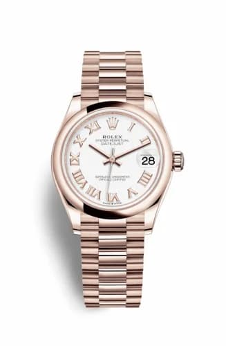 Rolex Datejust 31 Rose Gold / Domed / White - Roman / President 278245-0018 — фото часов Rolex Datejust 31 Rose Gold / Domed / White - Roman / President 278245-0018 — фото часов