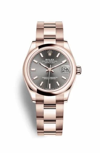 Rolex Datejust 31 Rose Gold / Domed / Grey / Oyster 278245-0025 — фото часов Rolex Datejust 31 Rose Gold / Domed / Grey / Oyster 278245-0025 — фото часов